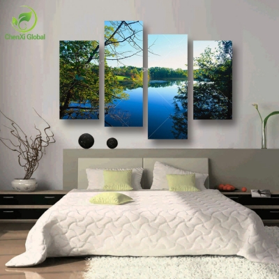 4 panel art scenery paintings nature decoration wall scenery paining canvas picture cuadros for living room unframed wedding