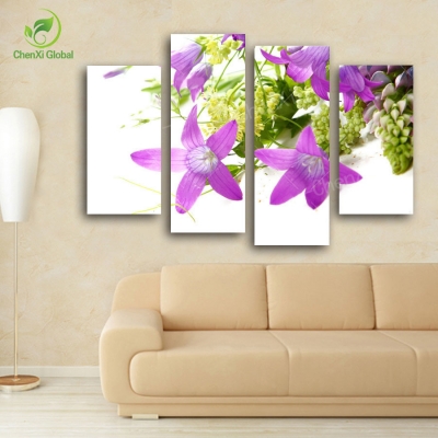 4 panel modern wall painting flower pictures cuadros decaracion canvas wall art for living room prints type unframed wedding