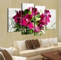 4 panels best-selling flowers home wall decoration modern oil painting on canvas unframed