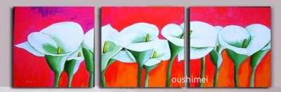 abstract modern white lily flowers wall home decor oil painting on canvas red pictures for living room wall art