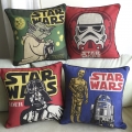 black and white american classic star wars series linen cotton pillow cushion cover,throw pillow case, home sofa car decoration