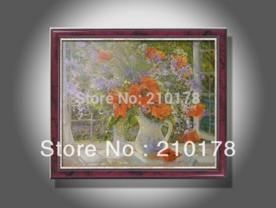 mly (16) hand-painted artwork flowers still life oil-paintings on canvas decorative oil painting