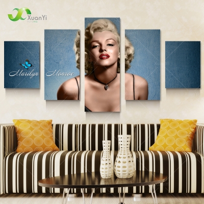 modern printed multi combination marilyn monroe oil painting canvas wall art wall picture for living room unframed pf1086