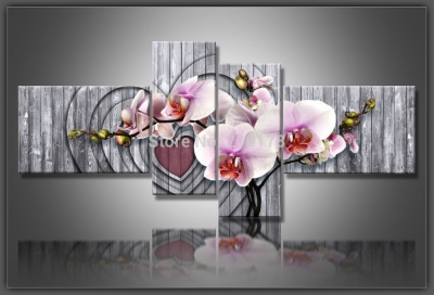 modern wall oil butterfly orchid home decorative art painting paint on canvas fl4-202