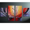 oil wall art warm color the sunset home decoration modern abstract oil painting on canvas unique gift 4pcs/set