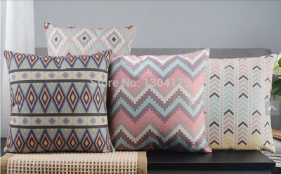 style decorative pillow covers 4pcs pillowcase cotton linen cushion cover 45cmx 45cm chevron decorative throw pillows