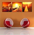 unframed 3 panels golden scenery picture art hd canvas print painting artwork sell decorative painting for living room