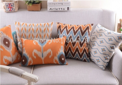 whole 4pcs hand painted vintage 45cm*45cm cotton cushion pillow sofa cushion pillow cover decorative pillows