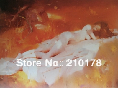 whole oil painting nude sexy woman modern wall decor art oil painting hand-painted df-076 color of october