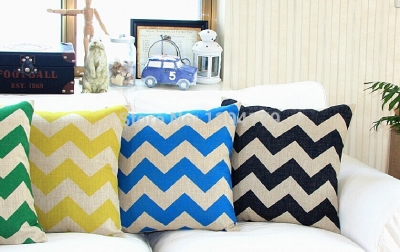 18*18 " modern decorative 6color chevron zig zag throw cushion cover pillow case for home textile sofa bedding couch