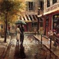 180x100cm hand-painted hi-q modern wall art home decorative abstract impression cityscape oil painting on canvas streetscape -09