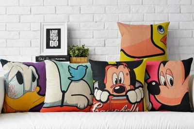 2015 new animal 45x45cm/18" cartoon decorative cushion cover linen/cotton throw pillowcase capa de almofada pillow covers