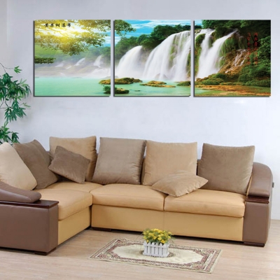 3 panel wall art botanical waterfall printe picture oil painting canvas no framework abstract print for home modern decoration