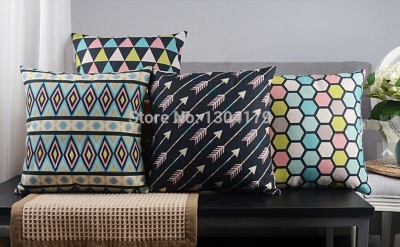 4pcs decorative throw pillows colorful arrows pillow cover cotton linen 18"cushions home decor