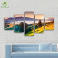 5 panel modern prints landscape mountains painting picture canvas decor wall sunset paintings cuadros for living room unframed