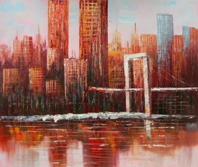 abstract building hand painted oil painting on canvas tds-cx441---60x90cm