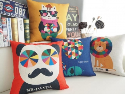 cartoon cat cushion lion king panda decorative sofa pillow elephant park cushions home decor