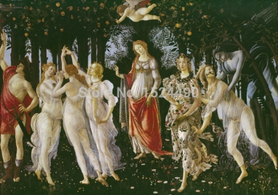 cotton printed famous oil painting on canvas copy of botticelli's primavera full size picture 80x123 cm