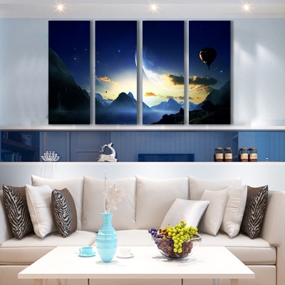 est 4pcs mountian abstract oil painting printed painting oil painting on canvas home decoration