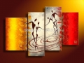 handmade modern landscape hand-painted wall art picture abstract oil painting on canvas home wall decor group paintings dancer