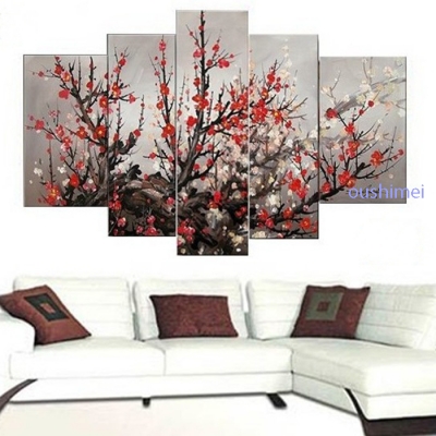 handpainted 5 piece paintings from artist directly best quality modern flower oil painting on canvas wall art