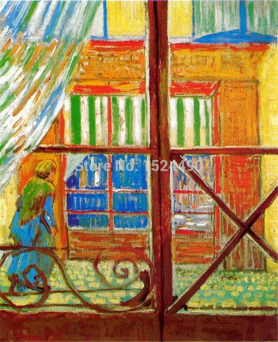 look from the window pork butcher's shop of vincent van gogh handpainted reproduction oil painting on canvas for home decoration