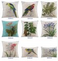 the wizard of exclusive design colorful flowers birds -thicken linen cotton pillow cushion home decoration