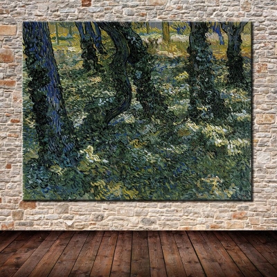 vincent van gogh hand painting trunks of trees with lvy oil painting canvas home decoration art pictures 40x50cm