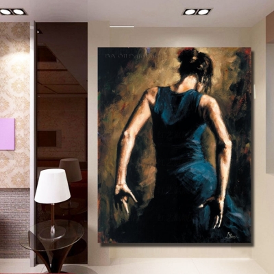 wall art home decoration new spanish woman heat dancer oil painting on canvas paintings oil no framed nk490