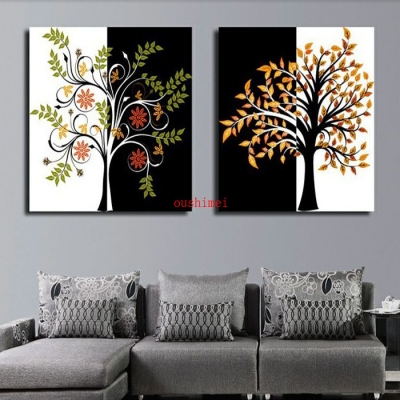 wall art modern canvas art combination tree abstract for living room decor picture paint on canvas painting landscape