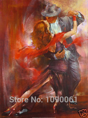 hand painted modern impressionist tango dancers canvas art portrait oil painting picture wall decoration no framed 24x36inch