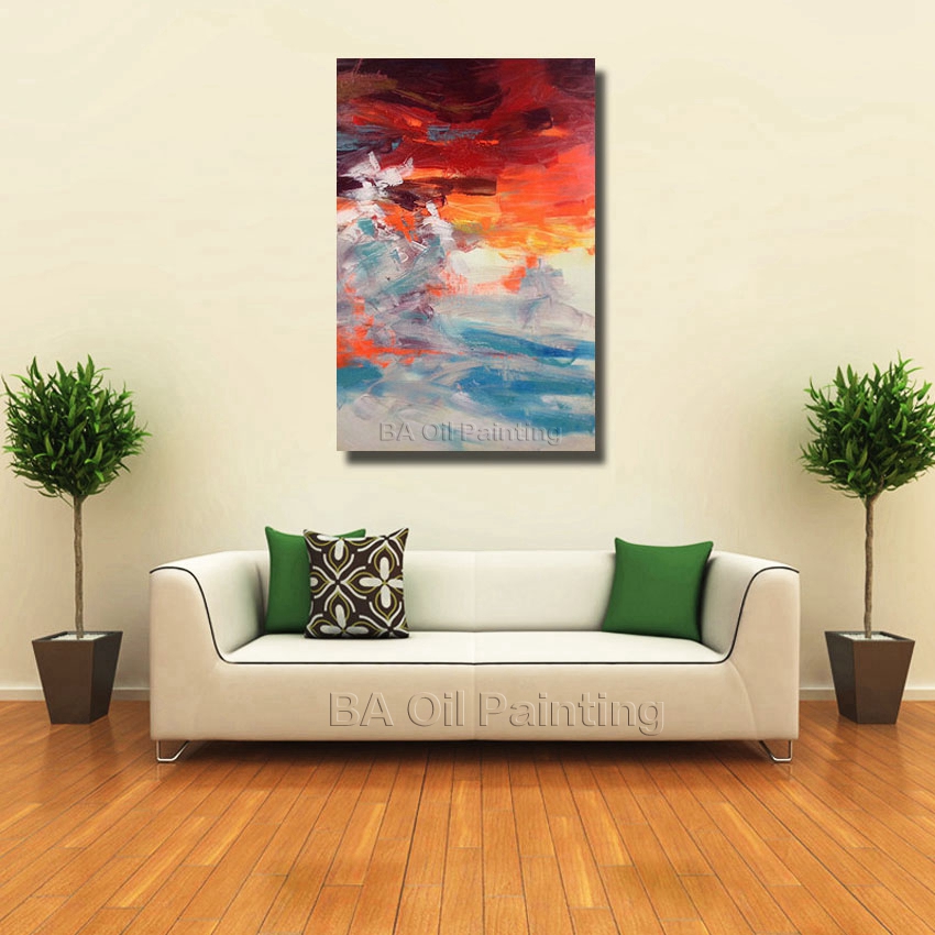 hand-painted art abstract oil painting modern home on canvas decoration wall pictures for living room no framed nk356