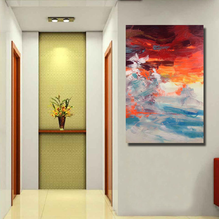 hand-painted art abstract oil painting modern home on canvas decoration wall pictures for living room no framed nk356