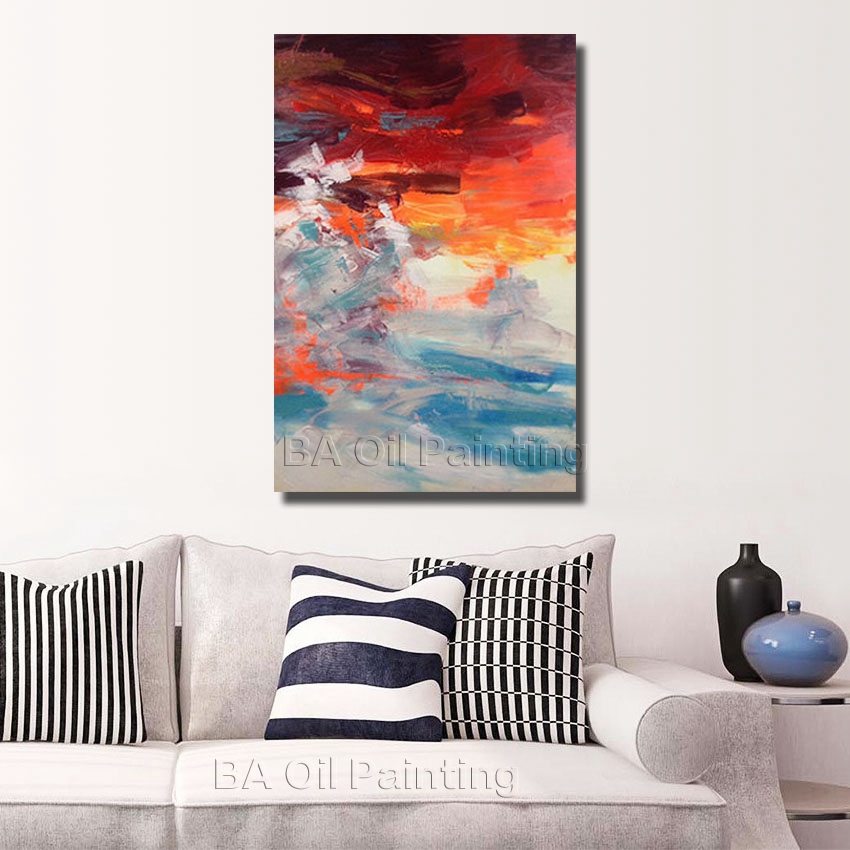 hand-painted art abstract oil painting modern home on canvas decoration wall pictures for living room no framed nk356