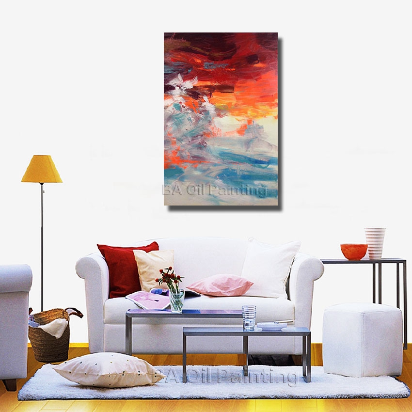 hand-painted art abstract oil painting modern home on canvas decoration wall pictures for living room no framed nk356