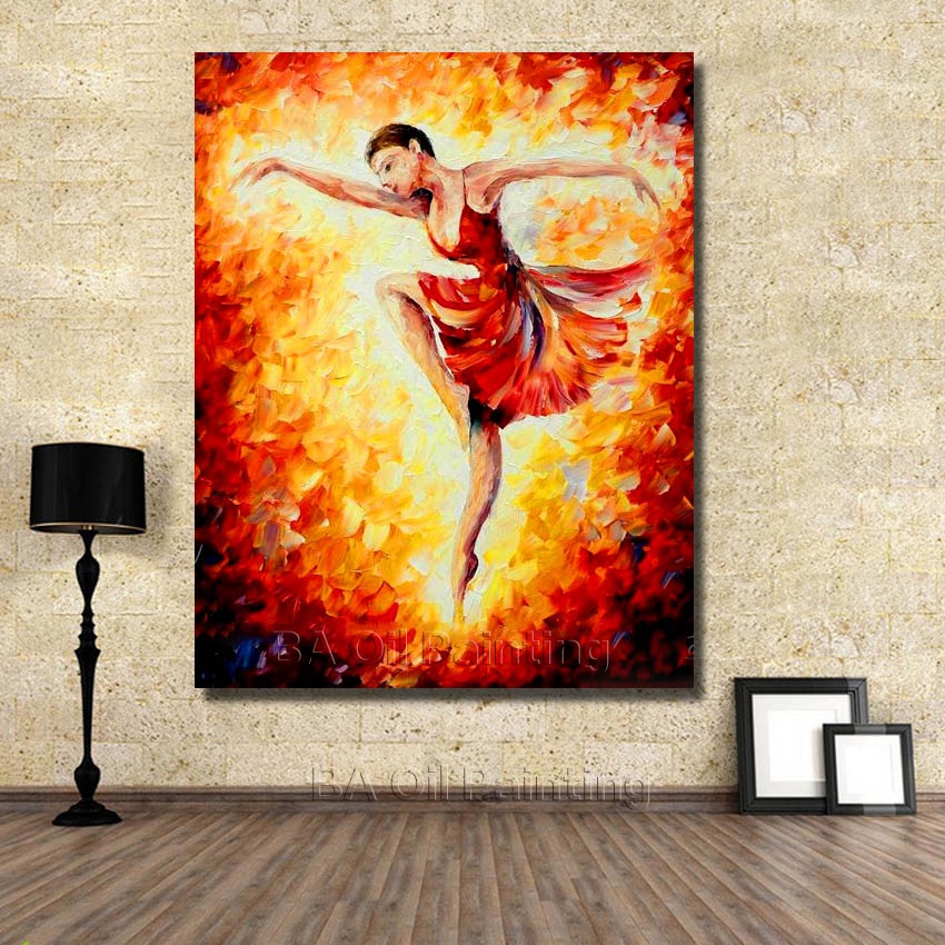 handpainted pictures wall art home decoration dancer oil painting on canvas paintings oil no framed nk346