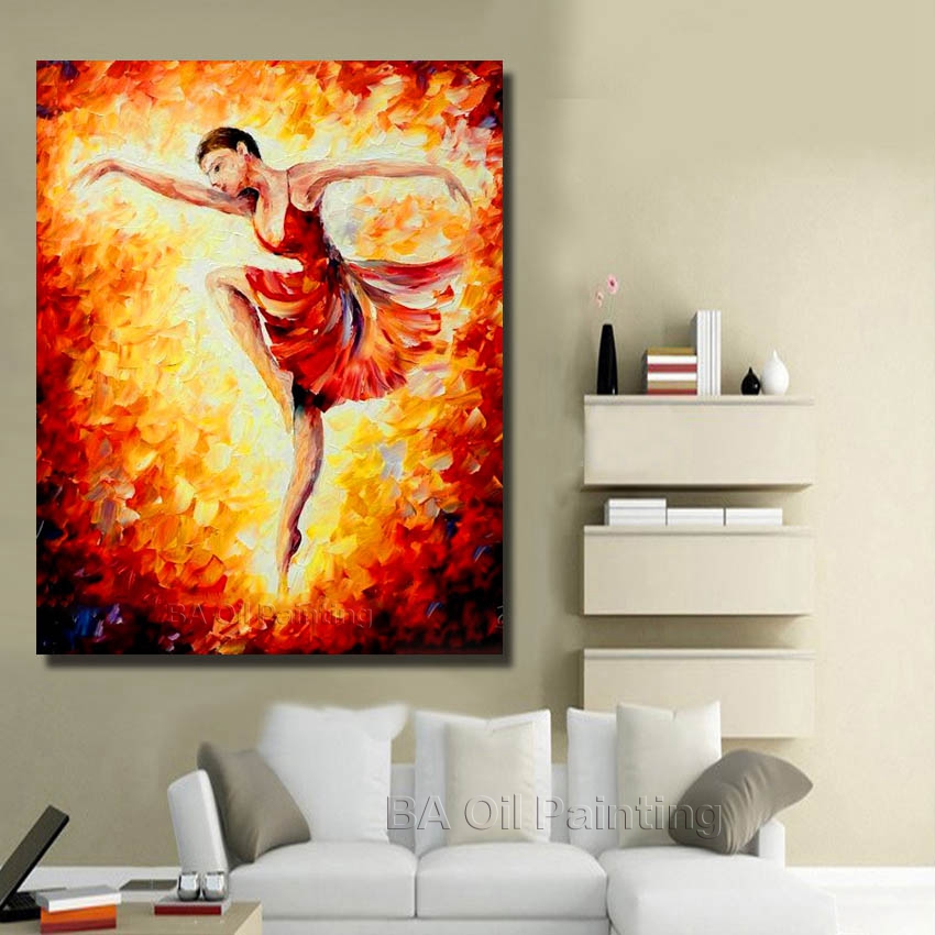 handpainted pictures wall art home decoration dancer oil painting on canvas paintings oil no framed nk346