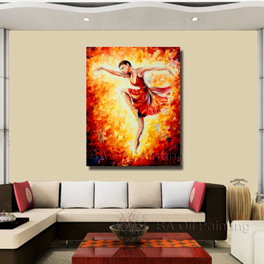 handpainted pictures wall art home decoration dancer oil painting on canvas paintings oil no framed nk346