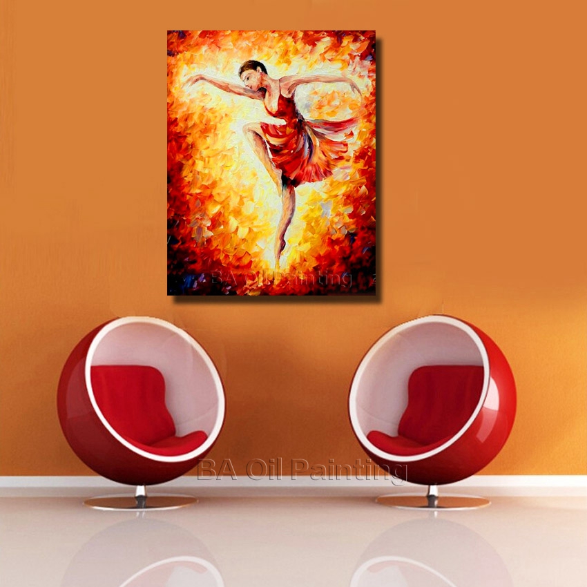 handpainted pictures wall art home decoration dancer oil painting on canvas paintings oil no framed nk346