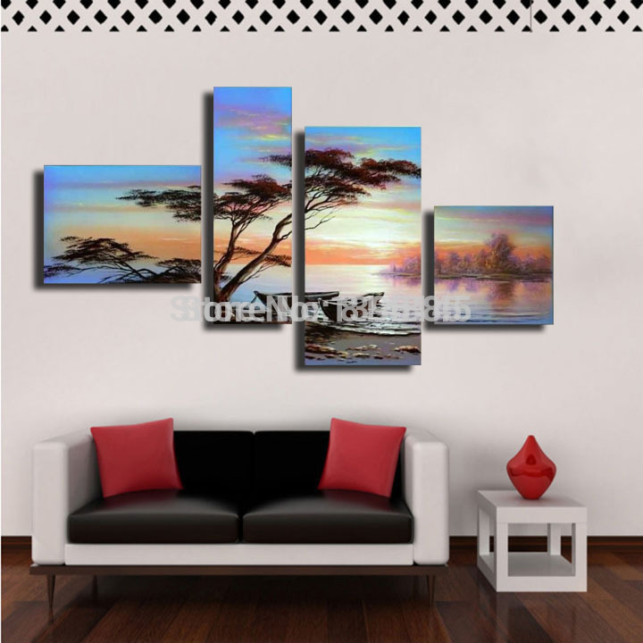 handpainted african landscape oil painting on canvas top home decoration wall art paintings