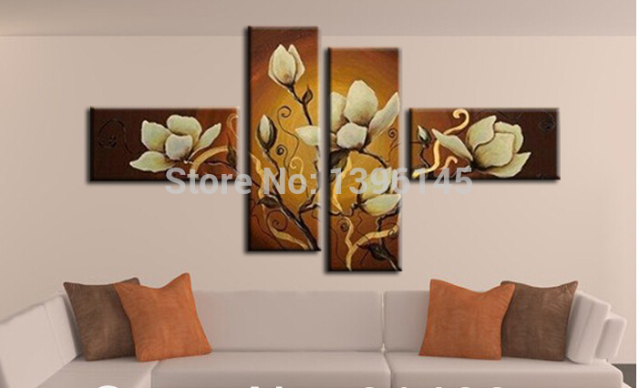 big size wall painting the mangnolia handmade modern oil painting on canvas wall art home decoration