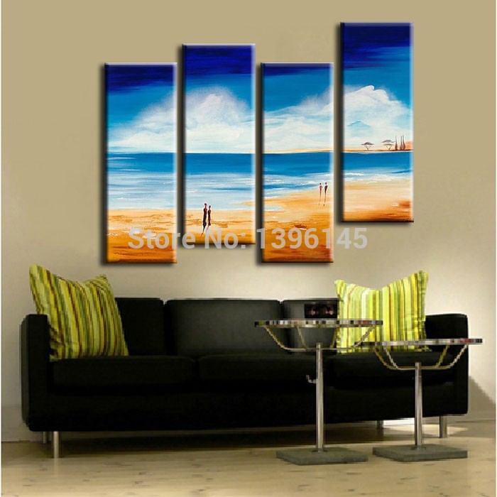 for sell whole pictures summer holiday handmade modern abstract oil painting on canvas wall art gifts