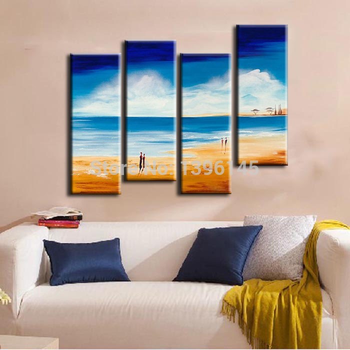 for sell whole pictures summer holiday handmade modern abstract oil painting on canvas wall art gifts