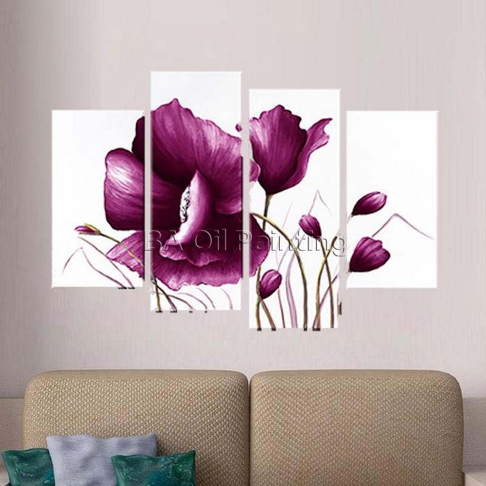 oil painting modern living room wall decor canvas painting plum flower picture handpainted art romance flower landscape wall