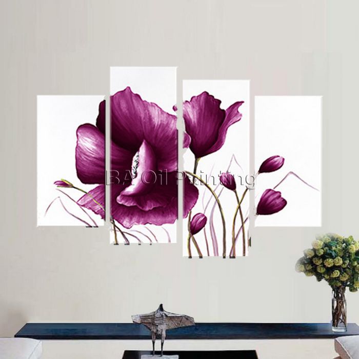 oil painting modern living room wall decor canvas painting plum flower picture handpainted art romance flower landscape wall