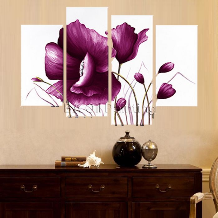 oil painting modern living room wall decor canvas painting plum flower picture handpainted art romance flower landscape wall