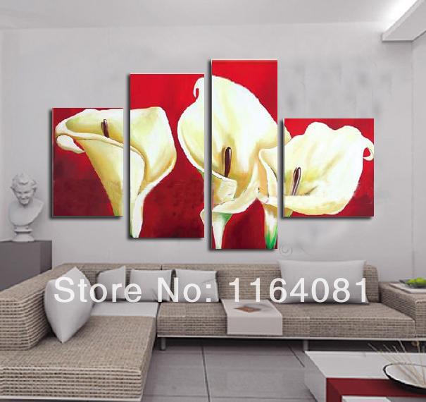 picture no frame hand oil painting modern picture flower oil paintings mural mosaic love for all seasons