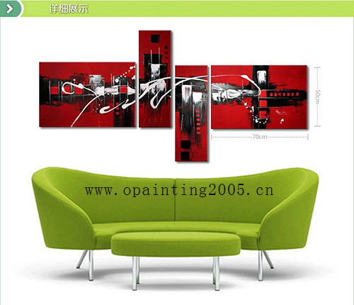 hand painted modern pictures on canvas abstract oil painting for living room wall art decor canvas red paintings home decor