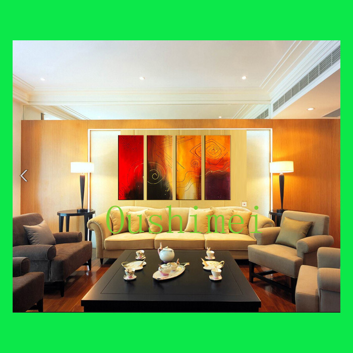 new hand painted modern abstract pictures on canvas group of oil painting for living room decor landscape wall art craft