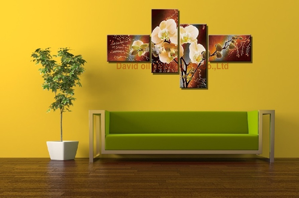 handmade oil painting on canvas modern best art white flowers oil painting original dy-174